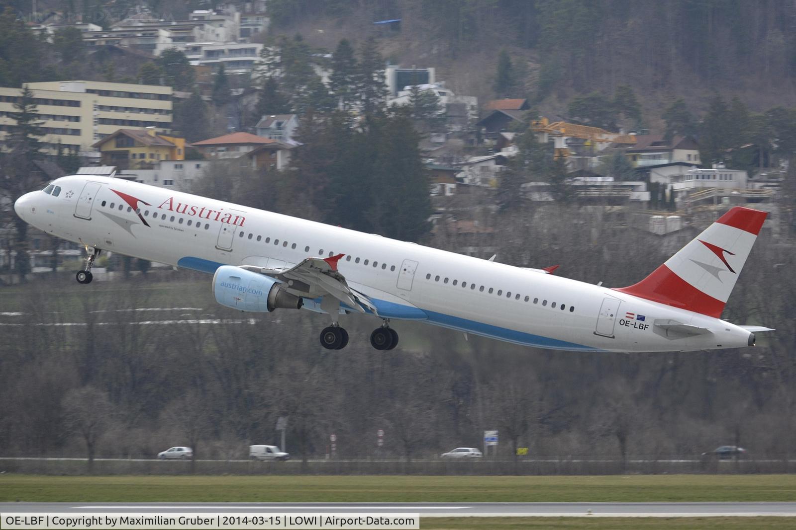 OE-LBF, 2001 Airbus A321-211 C/N 1458, Austrian (Tyrolean)