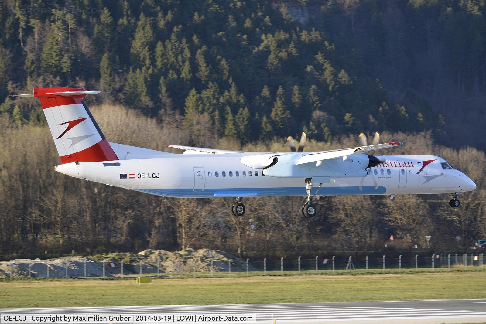 OE-LGJ, 2005 De Havilland Canada DHC-8-402Q Dash 8 C/N 4104, Austrian (Tyrolean)