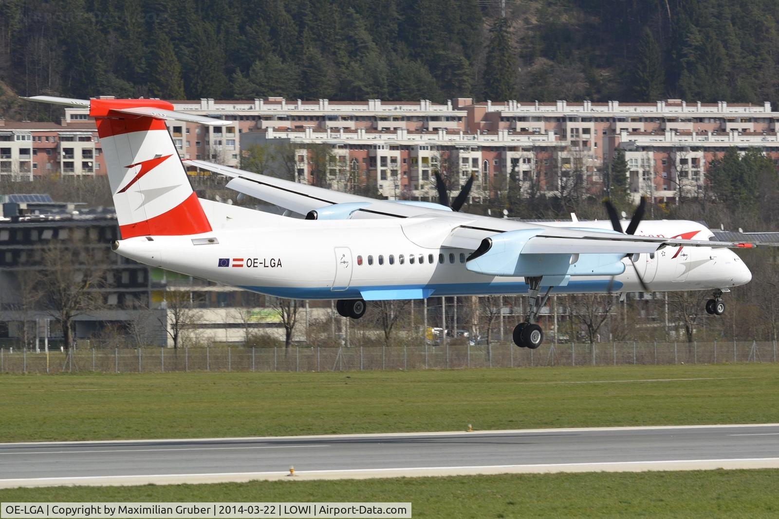 OE-LGA, 1999 De Havilland Canada DHC-8-402Q Dash 8 C/N 4014, Austrian (Tyrolean)
