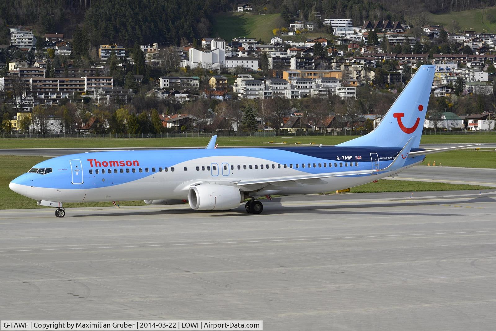 G-TAWF, 2012 Boeing 737-8K5 C/N 37244, Thomson Airways