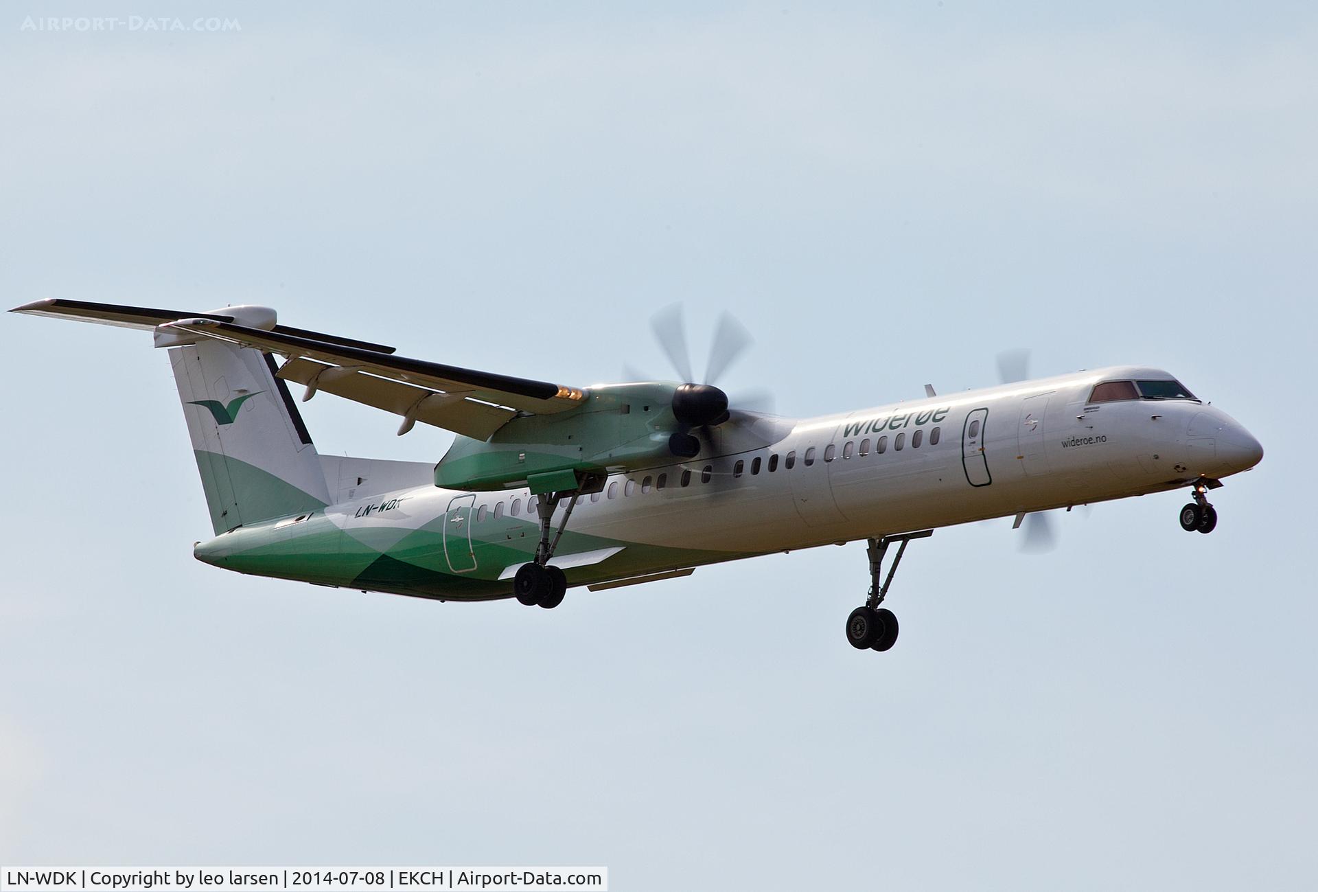LN-WDK, 2010 De Havilland Canada DHC-8-402Q Dash 8 C/N 4337, Copenhagen Kastrup R-04L 8.7.14