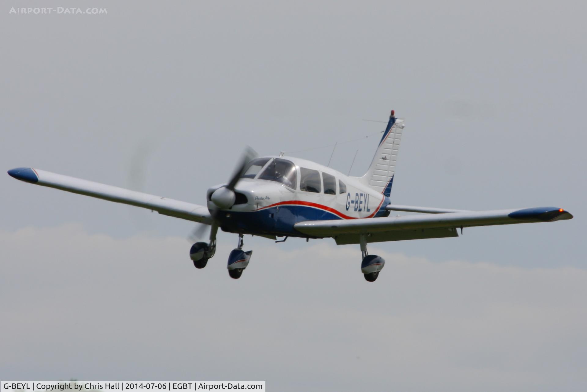 G-BEYL, 1974 Piper PA-28-180 Cherokee Archer C/N 28-7405098, visitor at Turweston