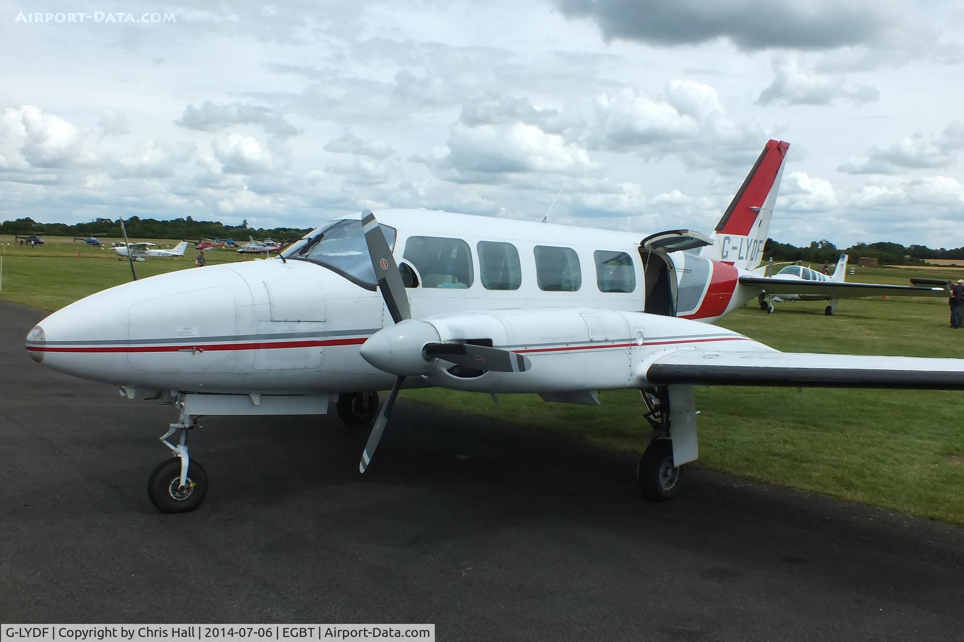 G-LYDF, 1979 Piper PA-31-350 Chieftain C/N 31-7952031, bringing race fans to the British F1 Grand Prix at Silverstone