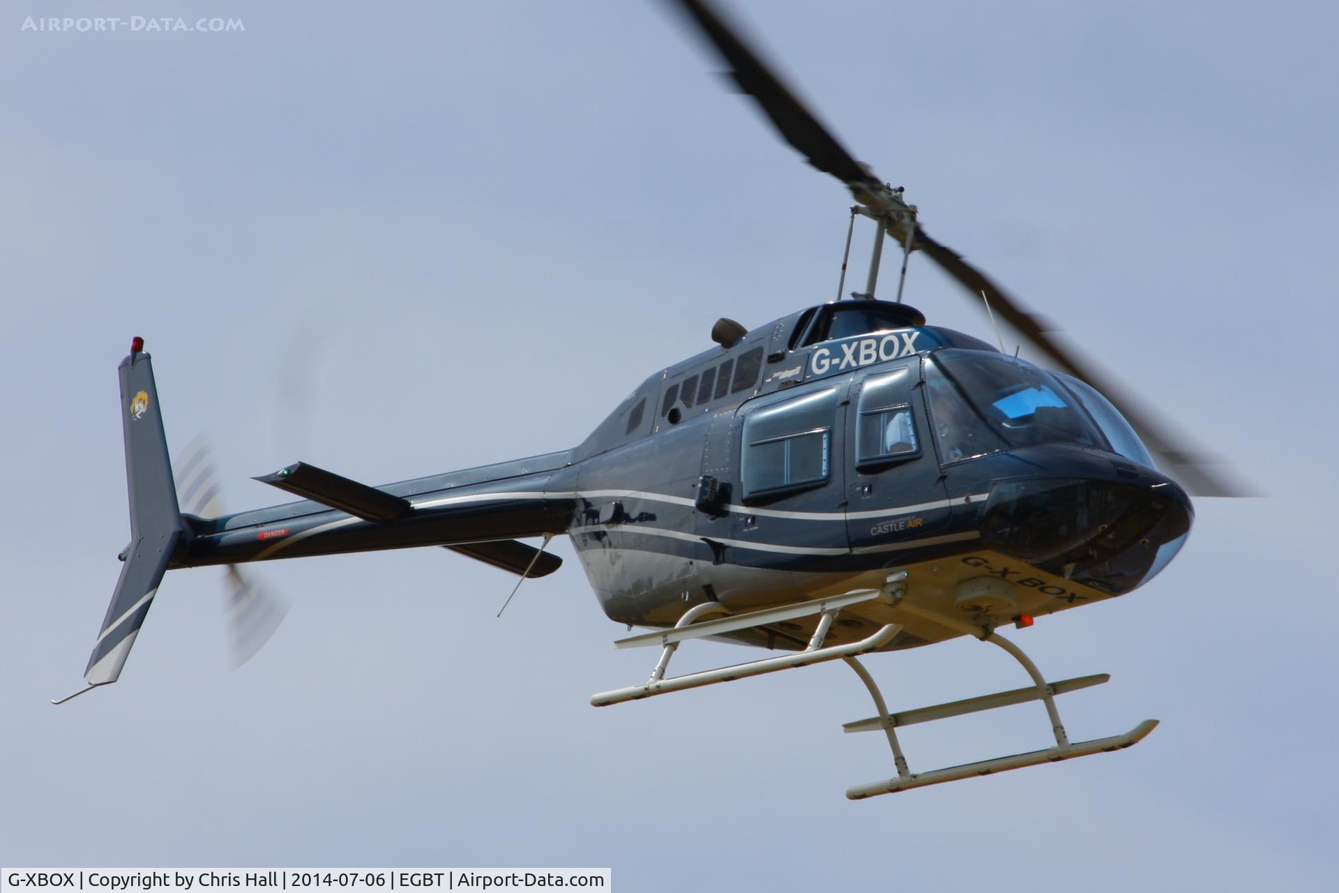 G-XBOX, 1981 Bell 206B JetRanger III C/N 3370, ferrying race fans to the British F1 Grand Prix at Silverstone