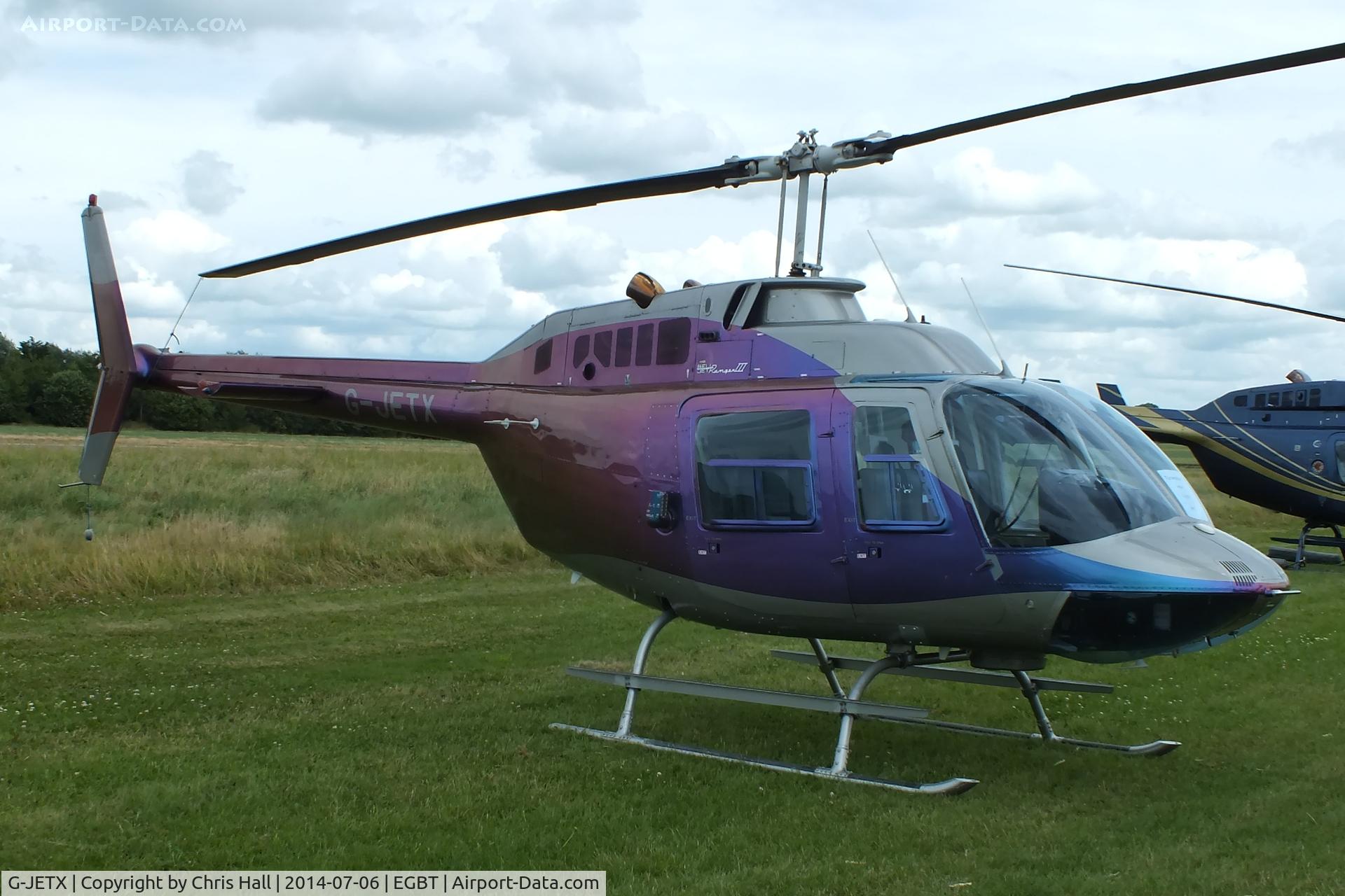 G-JETX, 1981 Bell 206B JetRanger III C/N 3208, ferrying race fans to the British F1 Grand Prix at Silverstone