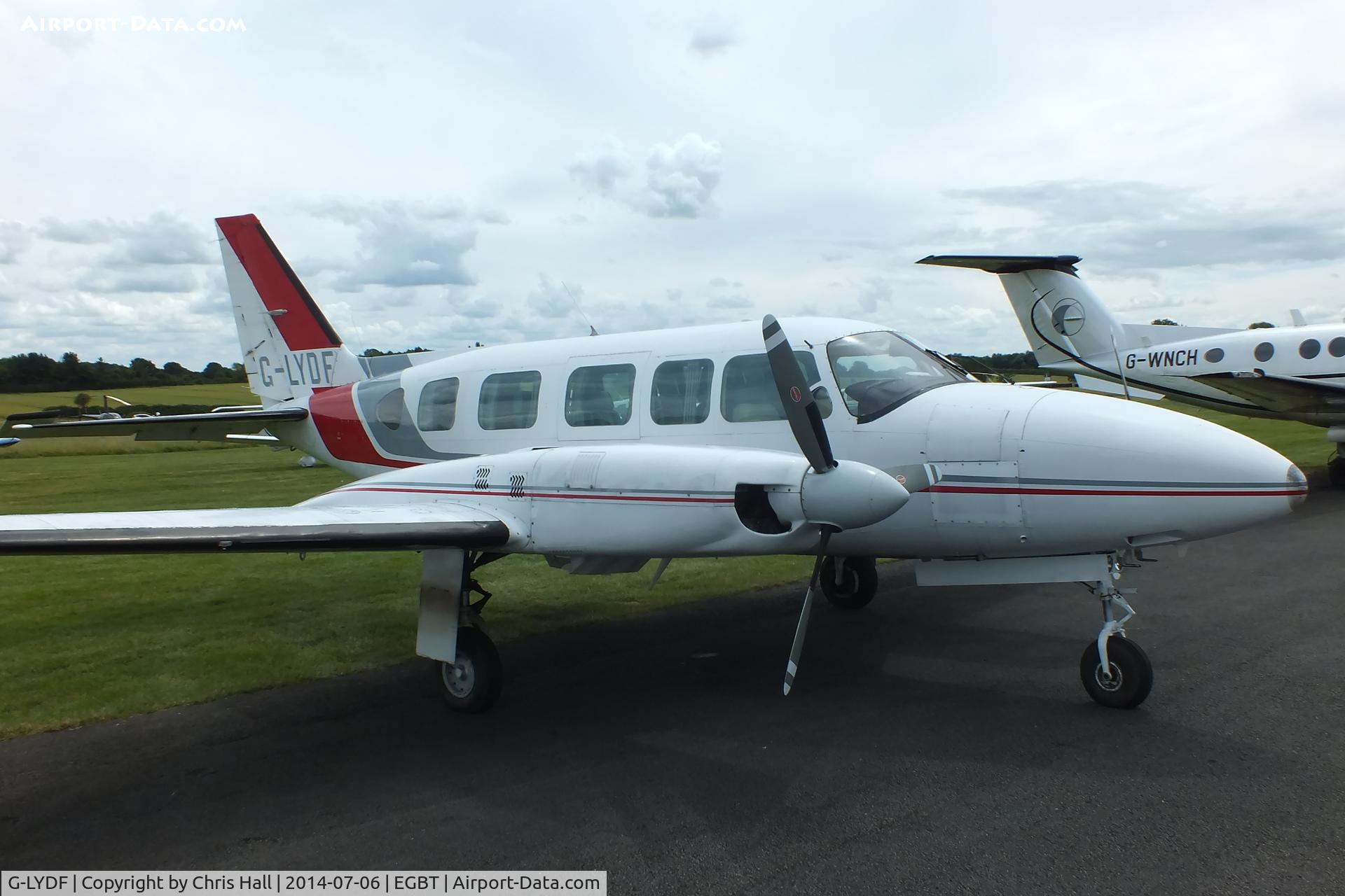 G-LYDF, 1979 Piper PA-31-350 Chieftain C/N 31-7952031, bringing race fans to the British F1 Grand Prix at Silverstone