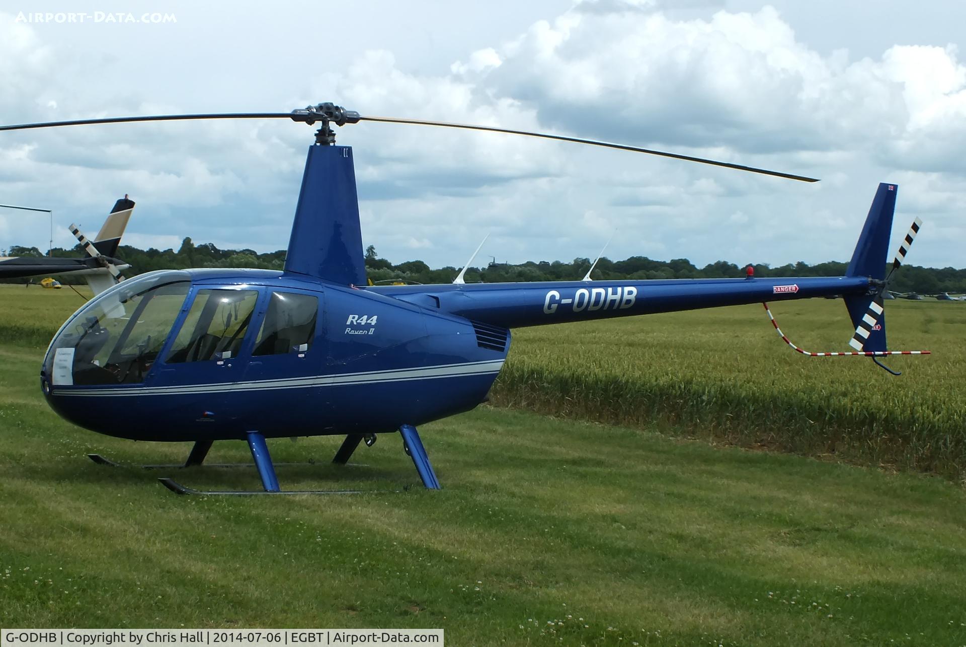 G-ODHB, 2005 Robinson R44 Raven II C/N 10985, ferrying race fans to the British F1 Grand Prix at Silverstone