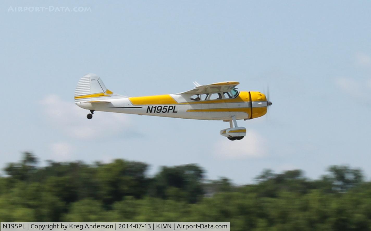 N195PL, 1948 Cessna 195 C/N 7262, 2014 Airlake Fly-in Breakfast