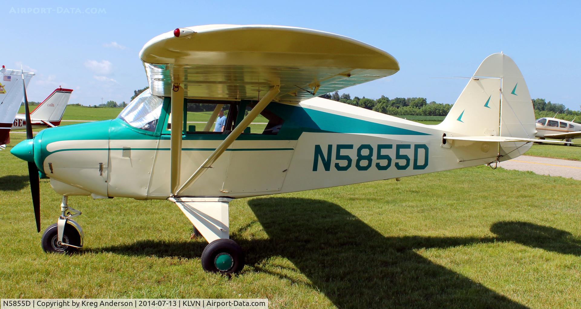 N5855D, 1956 Piper PA-22-150 C/N 22-4534, 2014 Airlake Fly-in Breakfast