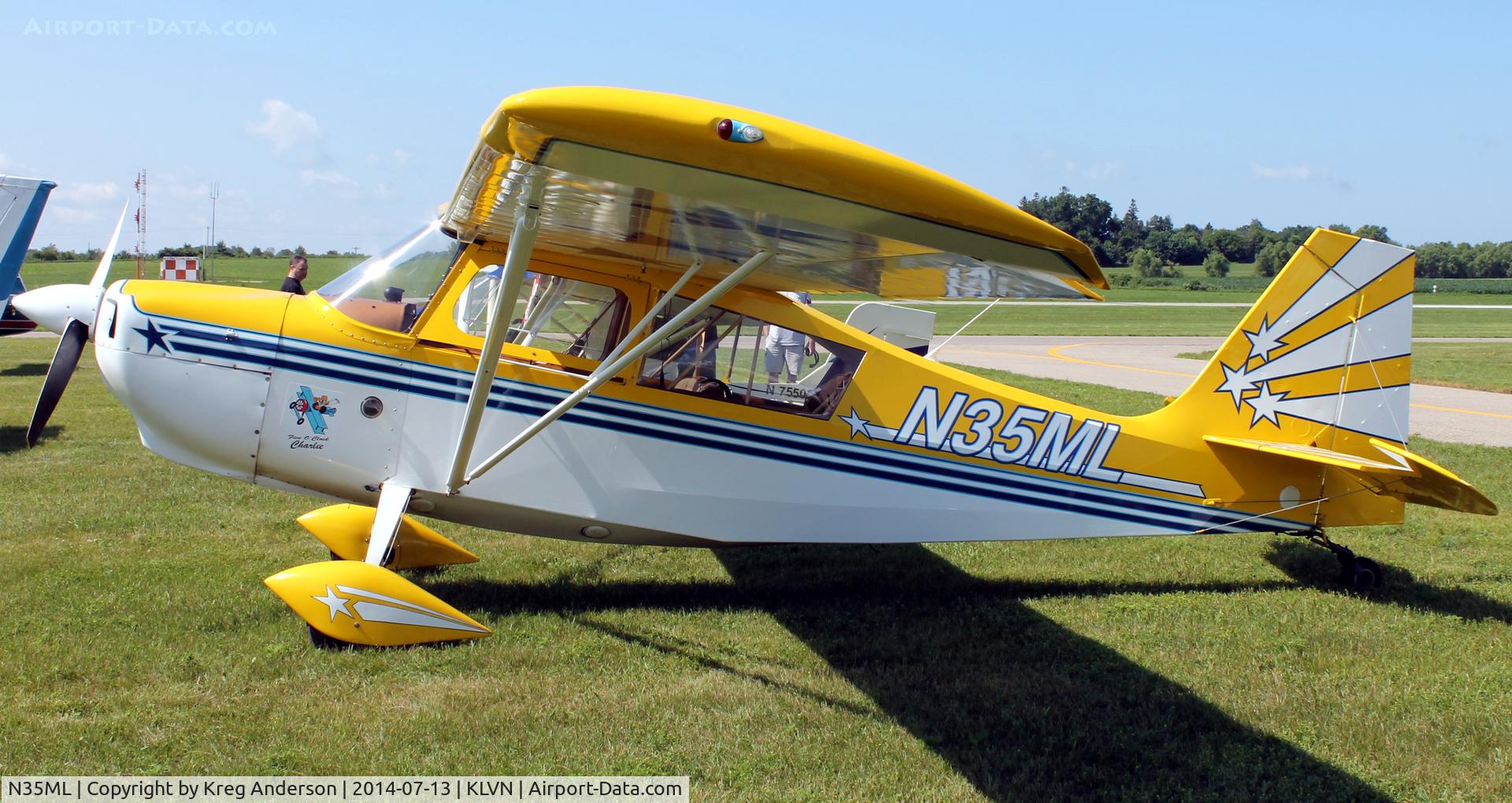 N35ML, 1974 Bellanca 7KCAB Citabria C/N 428-74, 2014 Airlake Fly-in Breakfast