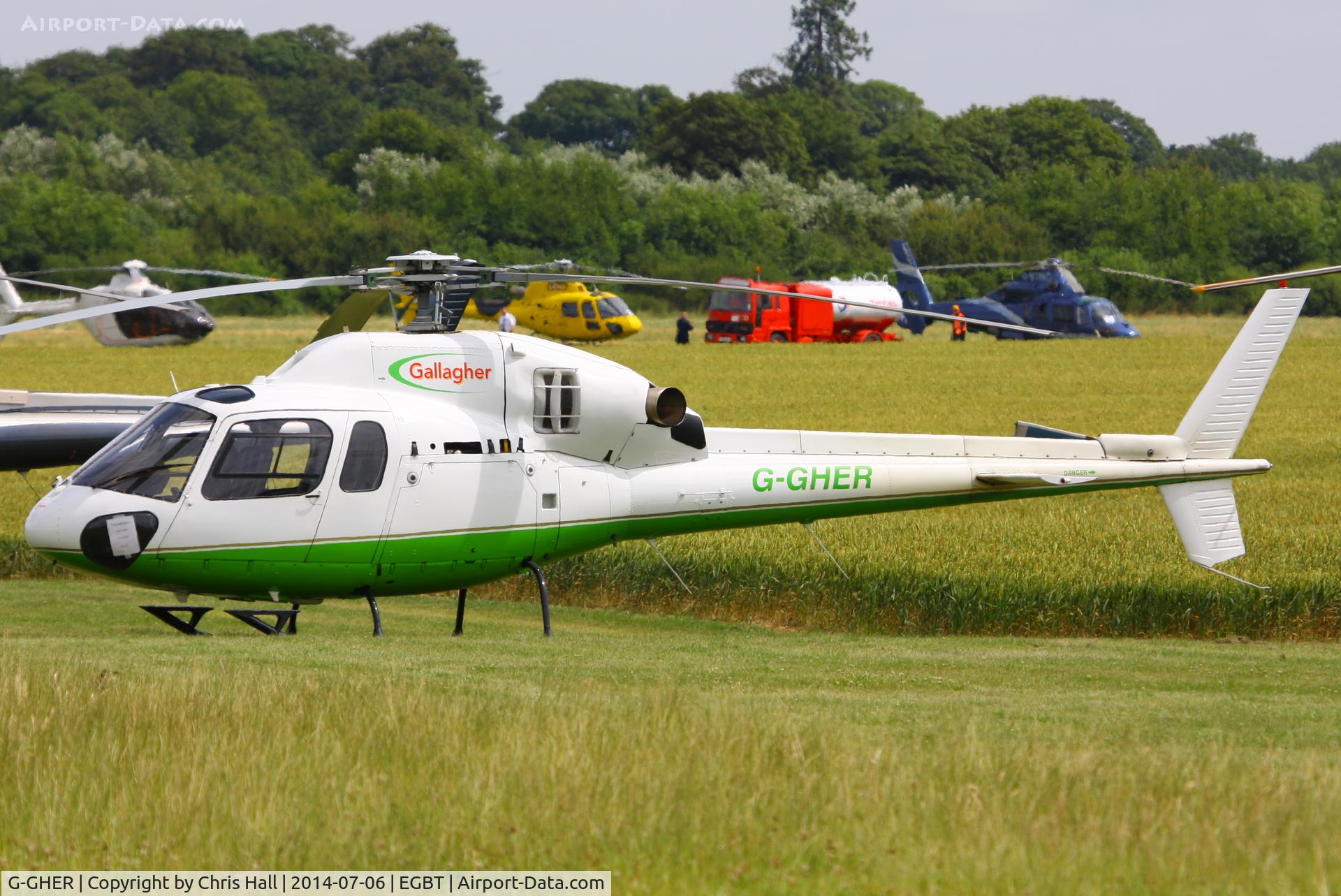 G-GHER, 1998 Eurocopter AS-355N Ecureuil 2 C/N 5658, ferrying race fans to the British F1 Grand Prix at Silverstone