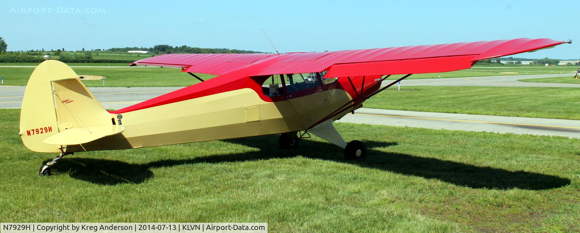 N7929H, Piper PA-12 Super Cruiser C/N 12-826, 2014 Airlake Fly-in Breakfast