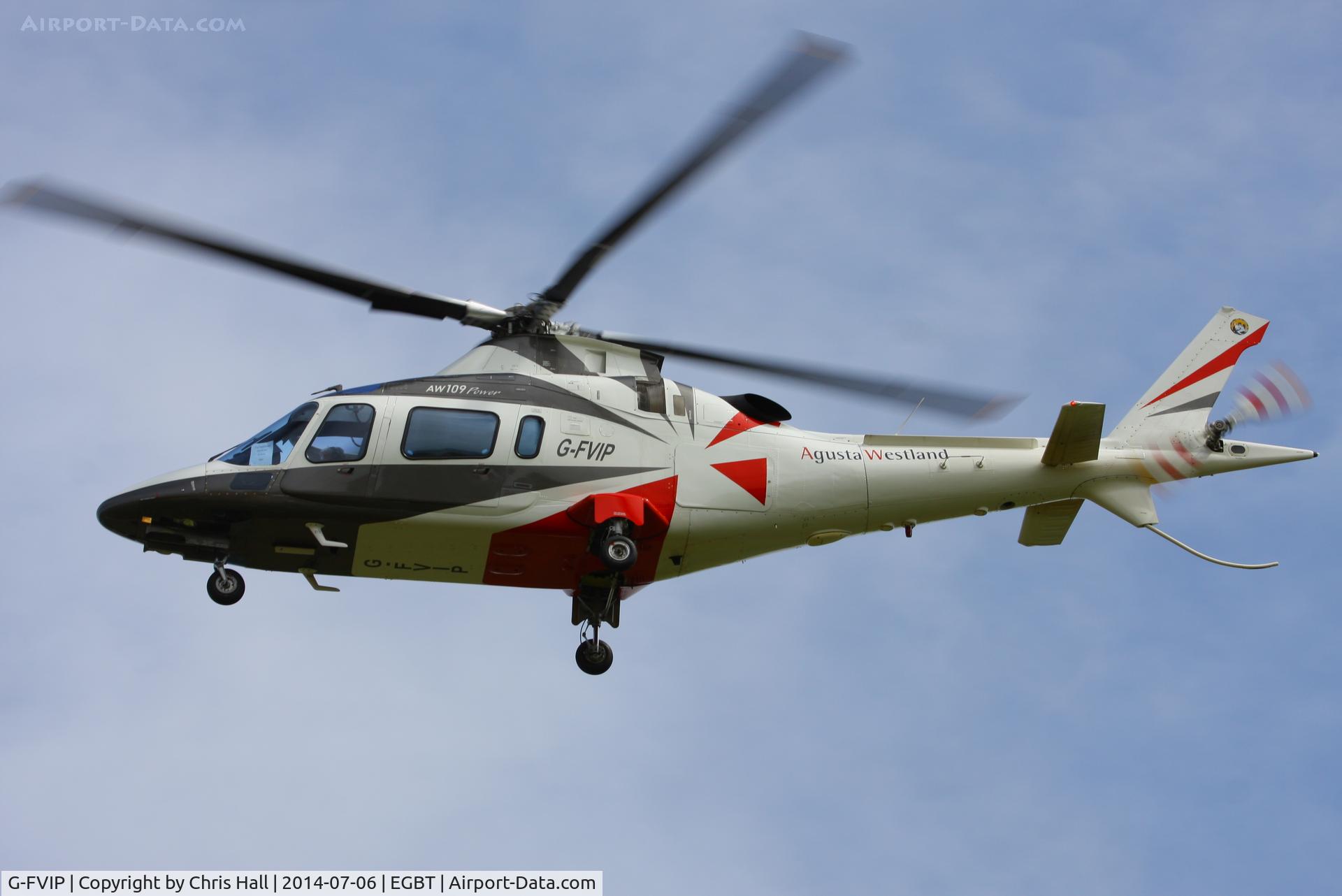 G-FVIP, 1997 Agusta A-109E Power C/N 11011, ferrying race fans to the British F1 Grand Prix at Silverstone