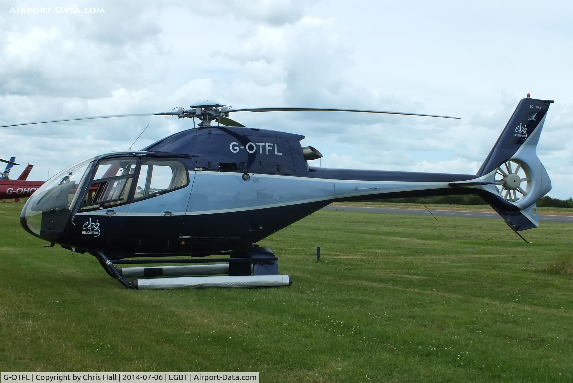 G-OTFL, 1999 Eurocopter EC-120B Colibri C/N 1073, ferrying race fans to the British F1 Grand Prix at Silverstone