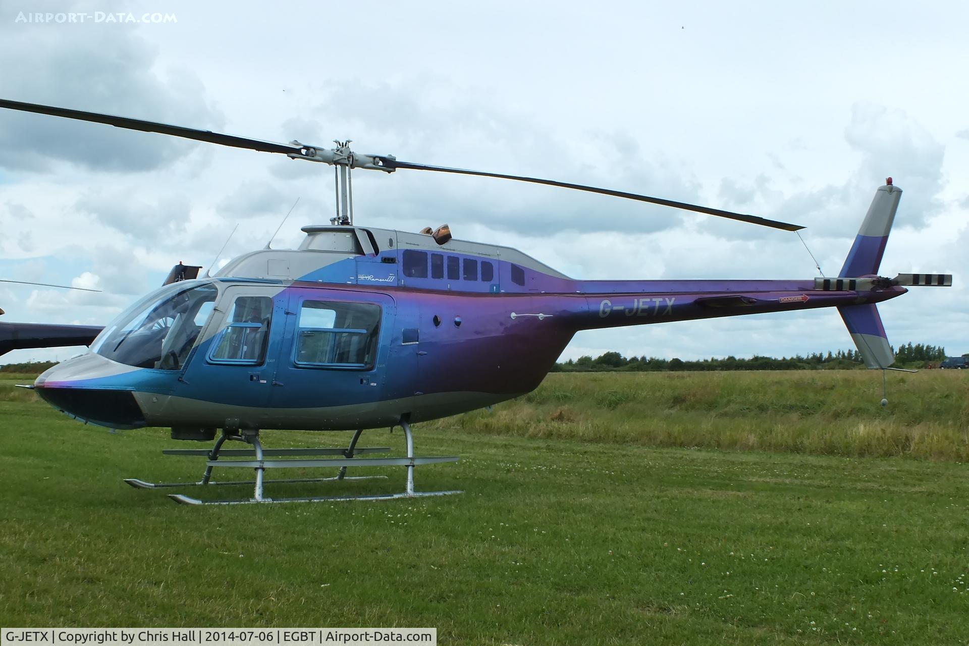 G-JETX, 1981 Bell 206B JetRanger III C/N 3208, ferrying race fans to the British F1 Grand Prix at Silverstone