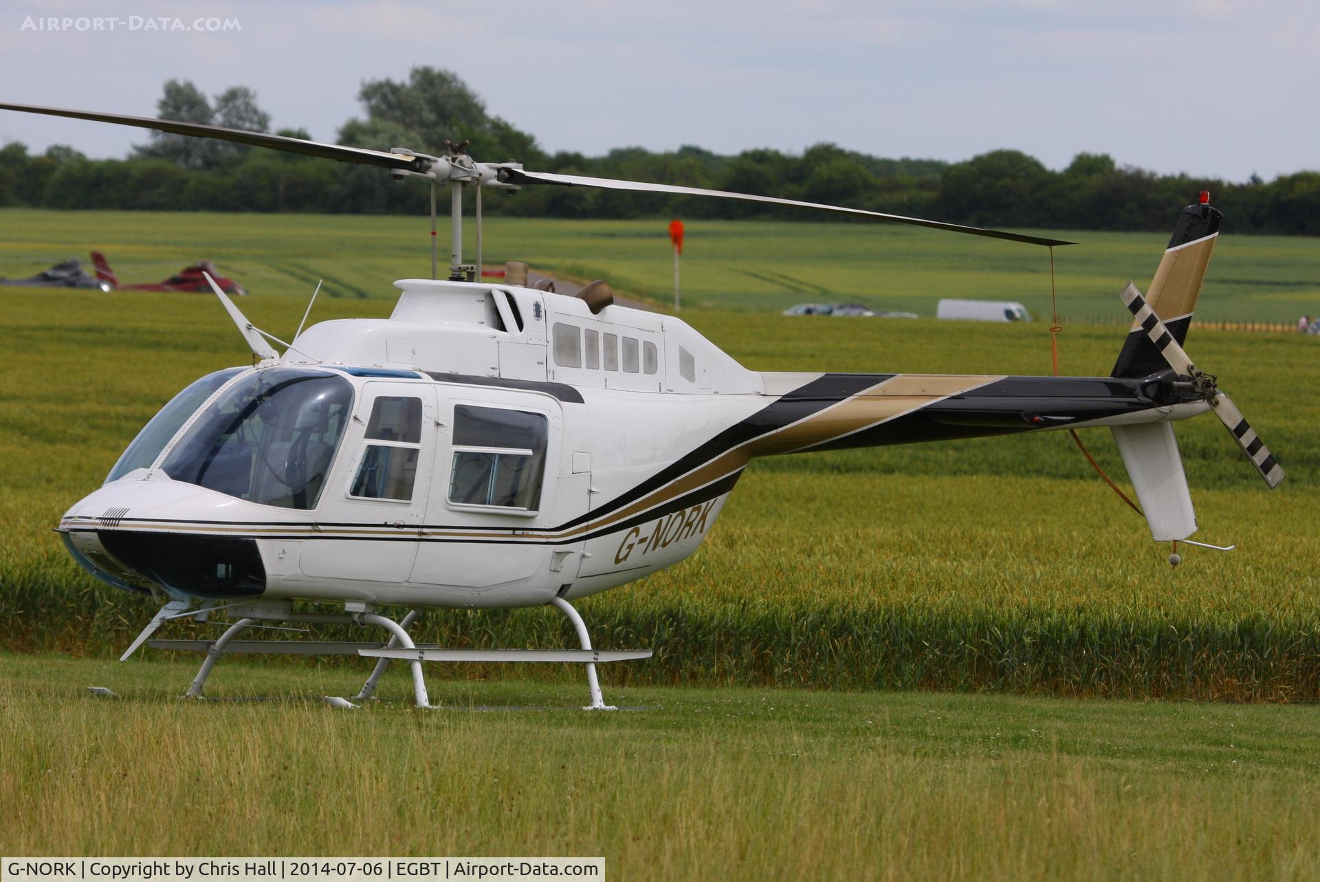 G-NORK, 1982 Bell 206B JetRanger III C/N 3615, ferrying race fans to the British F1 Grand Prix at Silverstone