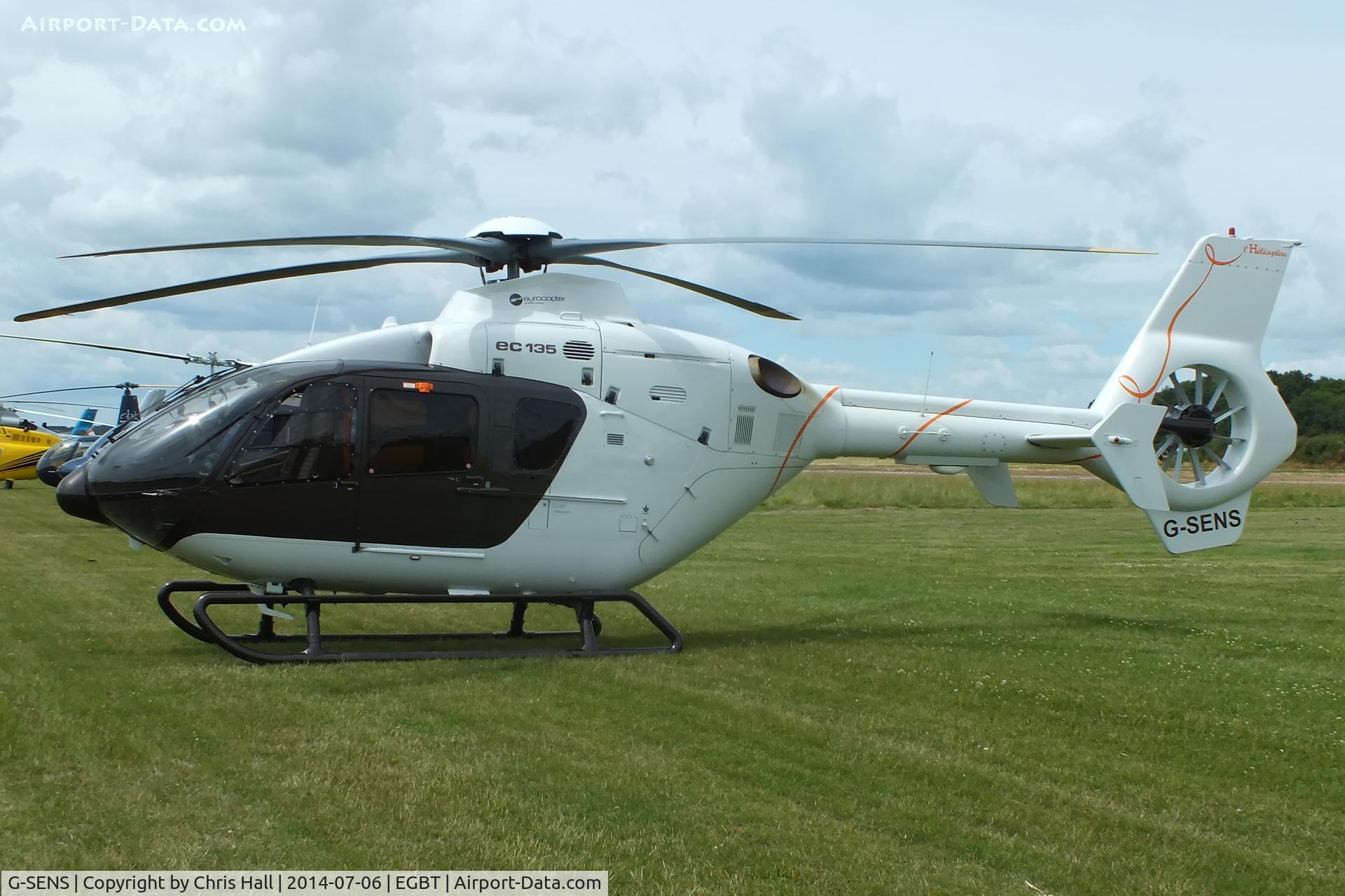 G-SENS, 2009 Eurocopter EC-135T-2+ C/N 0833, ferrying race fans to the British F1 Grand Prix at Silverstone