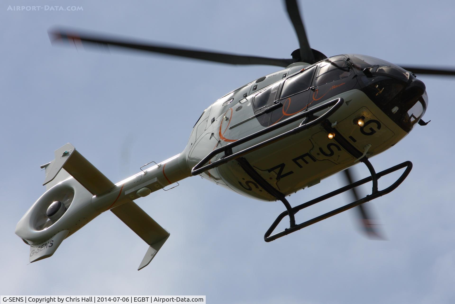 G-SENS, 2009 Eurocopter EC-135T-2+ C/N 0833, ferrying race fans to the British F1 Grand Prix at Silverstone