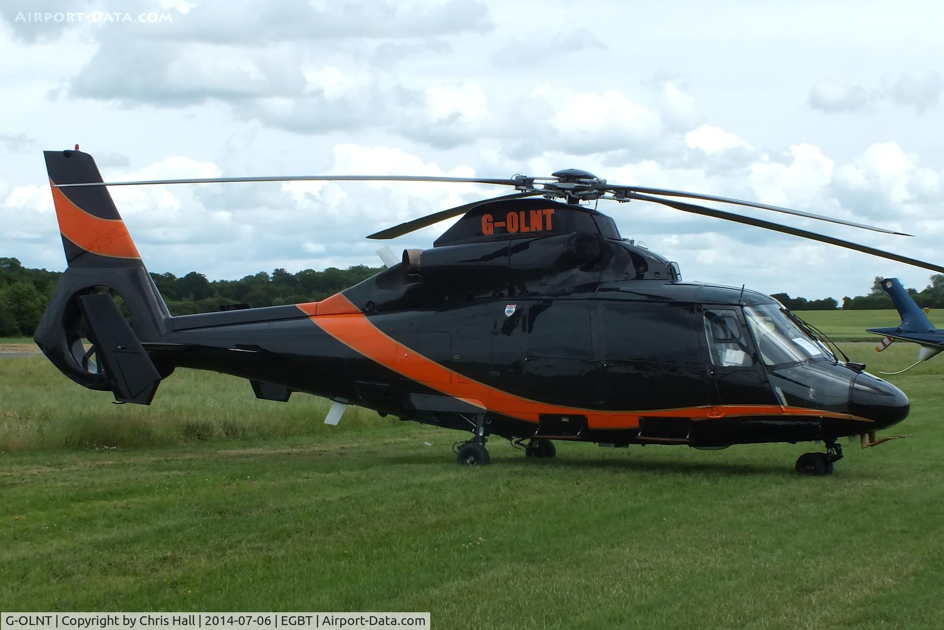 G-OLNT, 1988 Aérospatiale SA-365N-1 Dauphin 2 C/N 6309, ferrying race fans to the British F1 Grand Prix at Silverstone