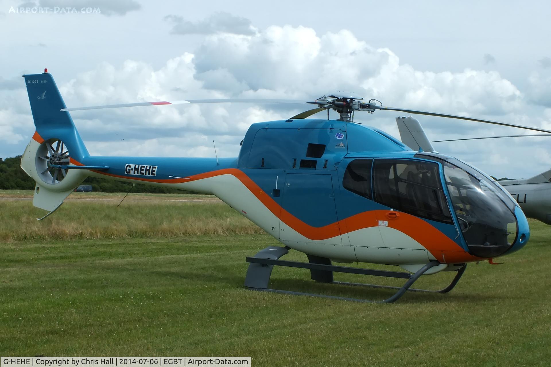 G-HEHE, 2007 Eurocopter EC-120B Colibri C/N 1480, ferrying race fans to the British F1 Grand Prix at Silverstone