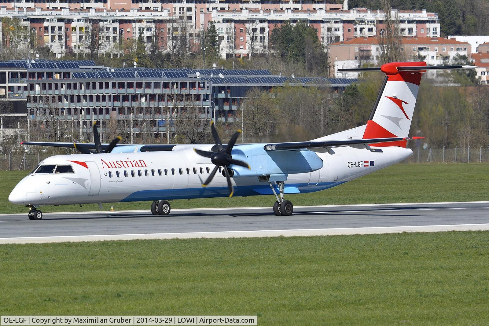 OE-LGF, 2002 De Havilland Canada DHC-8-402Q Dash 8 C/N 4068, Austrian (Tyrolean)