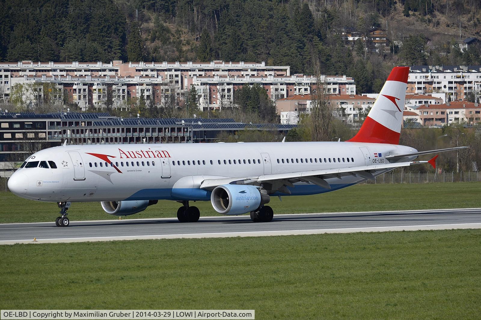 OE-LBD, 1998 Airbus A321-211 C/N 920, Austrian (Tyrolean)