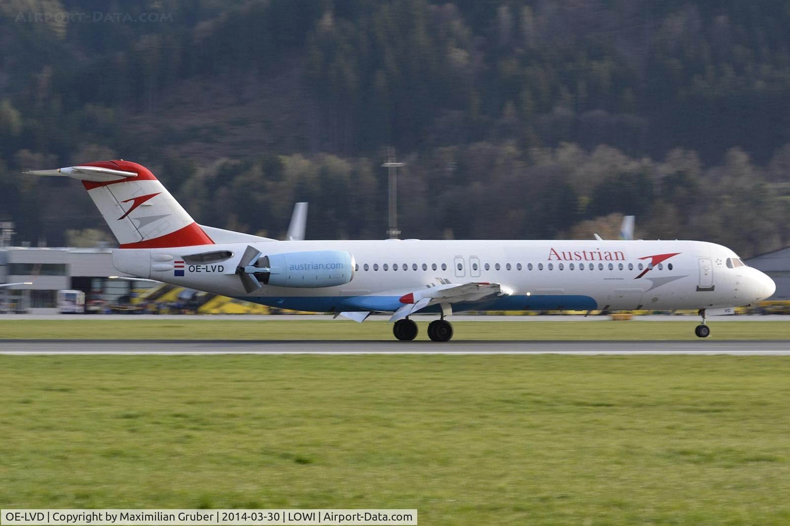 OE-LVD, 1994 Fokker 100 (F-28-0100) C/N 11515, Austrian (Tyrolean)