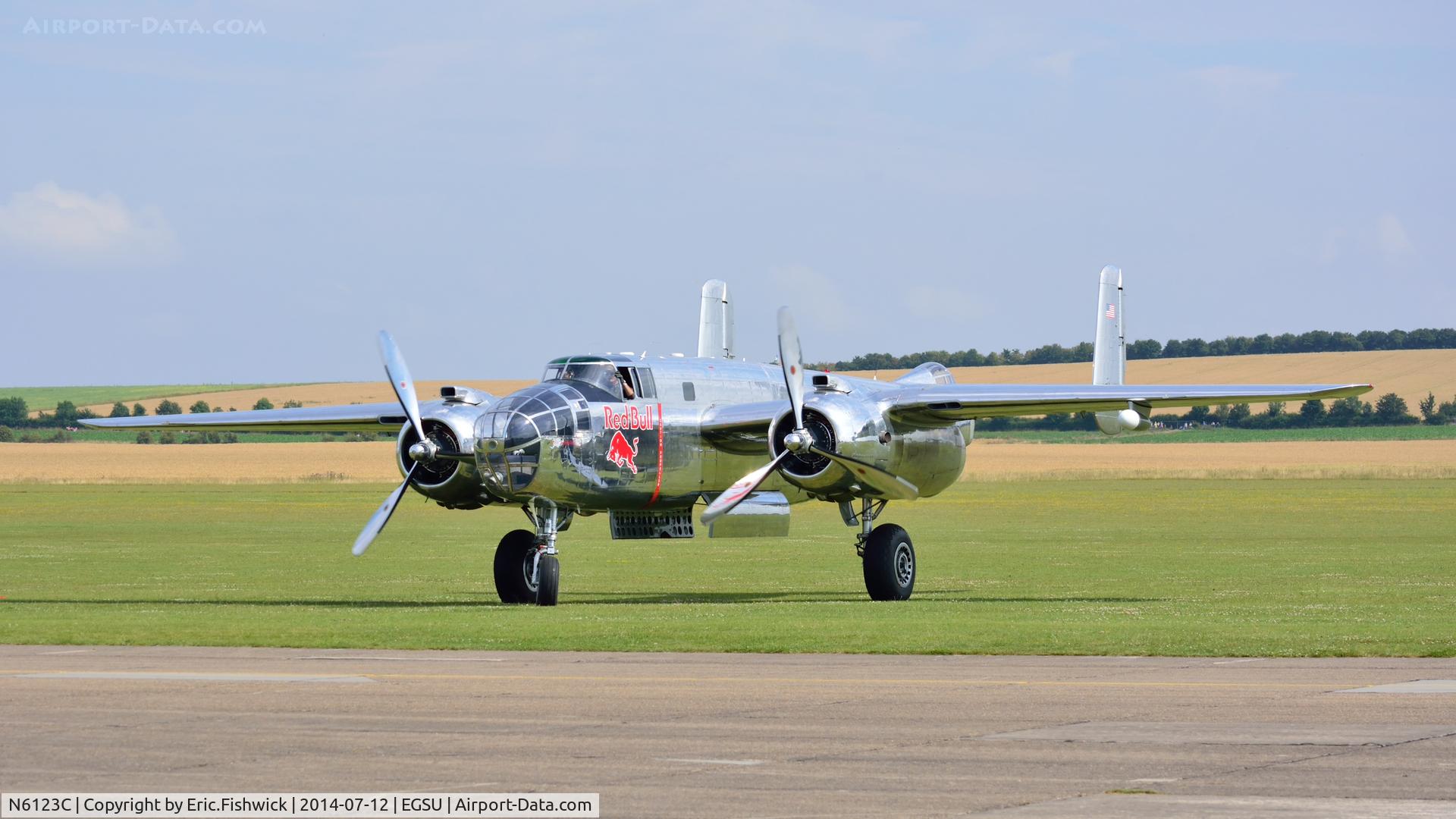 N6123C, 1945 North American B-25J-30-NC Mitchell Mitchell C/N 108-47647, 3. N6123C at The Flying Legends Air Show, IWM Duxford. July,2014.
