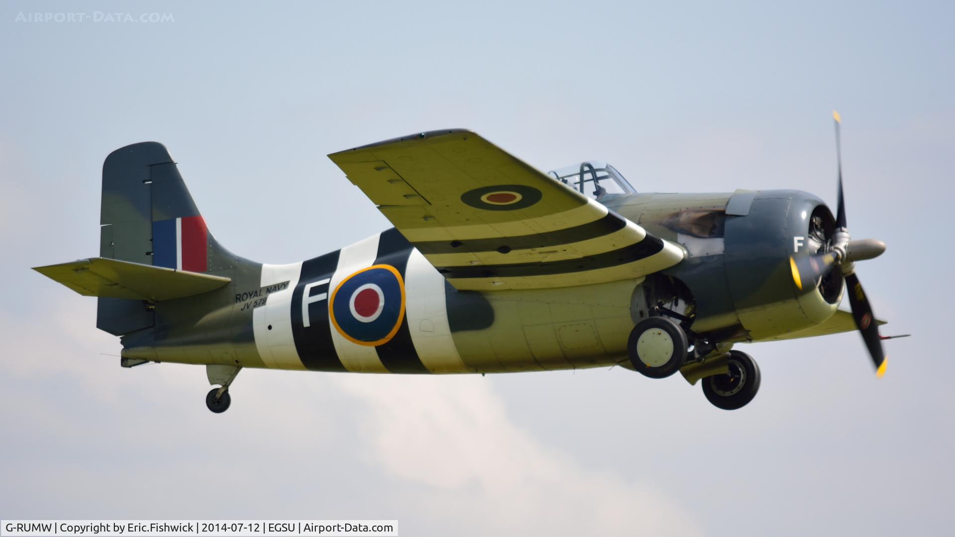 G-RUMW, 1944 General Motors (Grumman) FM-2 Wildcat C/N 5765, 42. JV579 at The Flying Legends Air Show, IWM Duxford. July,2014.