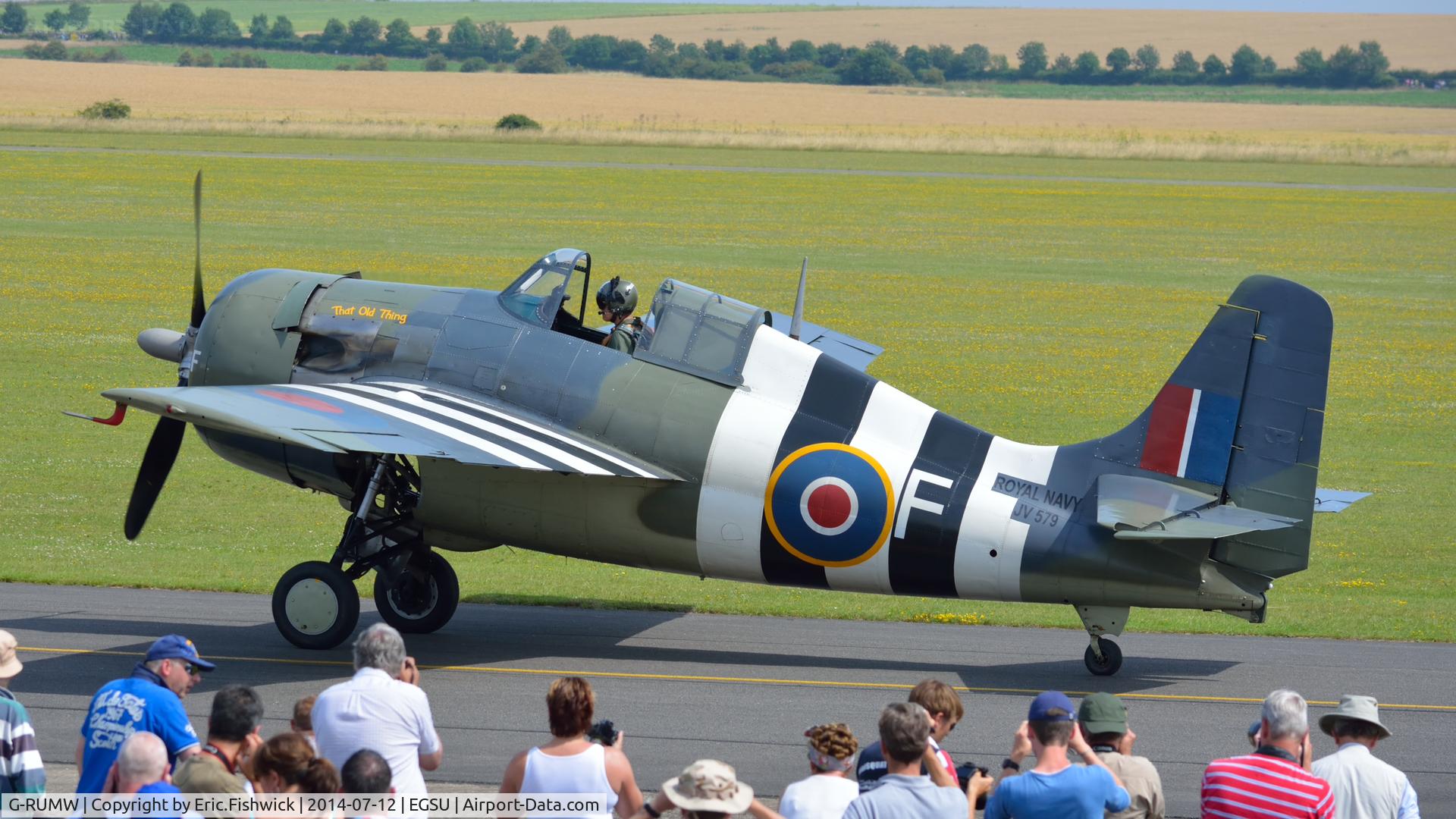 G-RUMW, 1944 General Motors (Grumman) FM-2 Wildcat C/N 5765, 4. JV579 at The Flying Legends Air Show, IWM Duxford. July,2014.