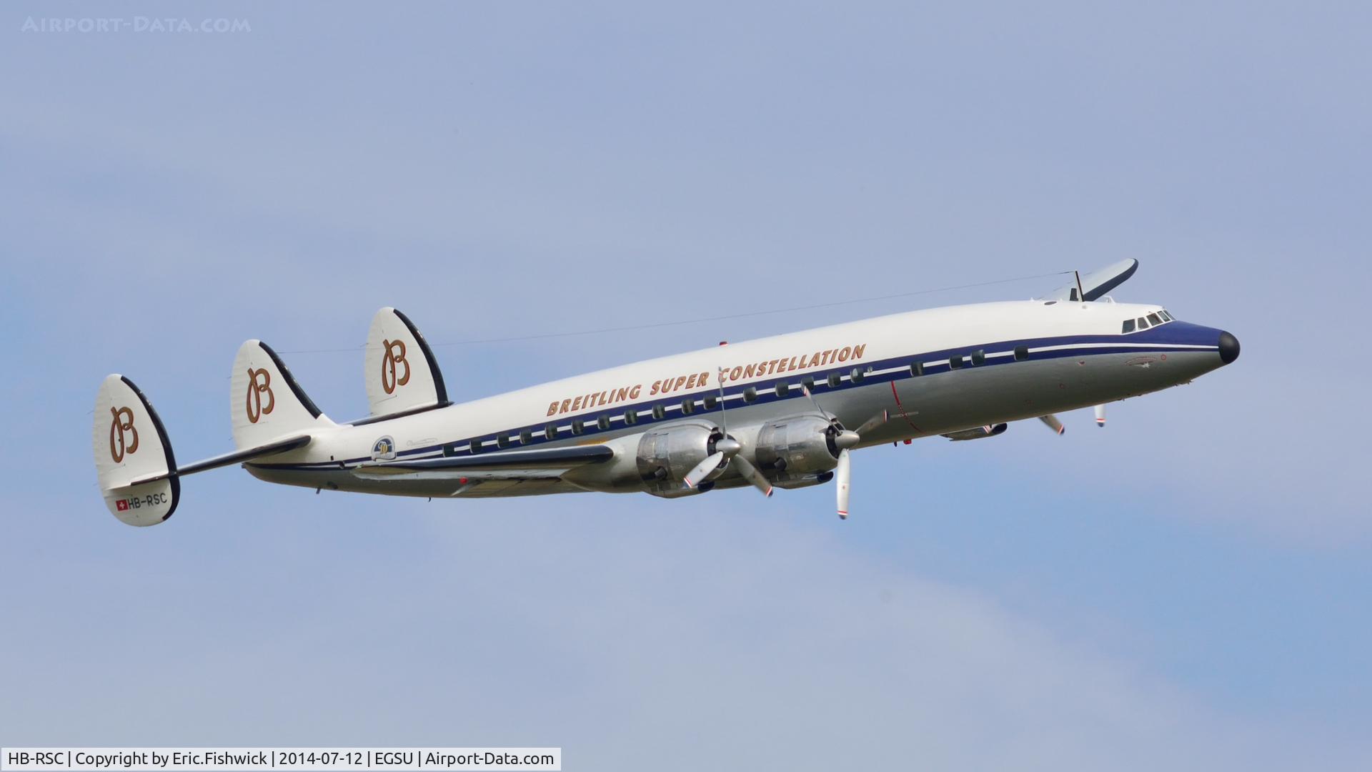 HB-RSC, 1955 Lockheed C-121C Super Constellation (L-1049F) C/N 1049F-4175, 43. HB-RSC at The Flying Legends Air Show, IWM Duxford. July,2014.