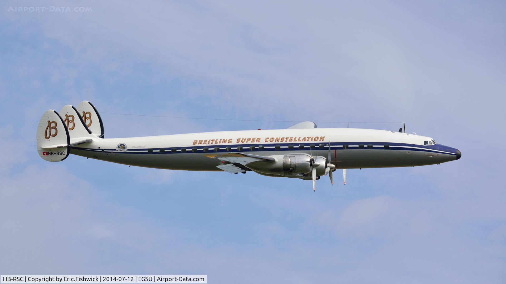 HB-RSC, 1955 Lockheed C-121C Super Constellation (L-1049F) C/N 1049F-4175, 42. HB-RSC at The Flying Legends Air Show, IWM Duxford. July,2014.