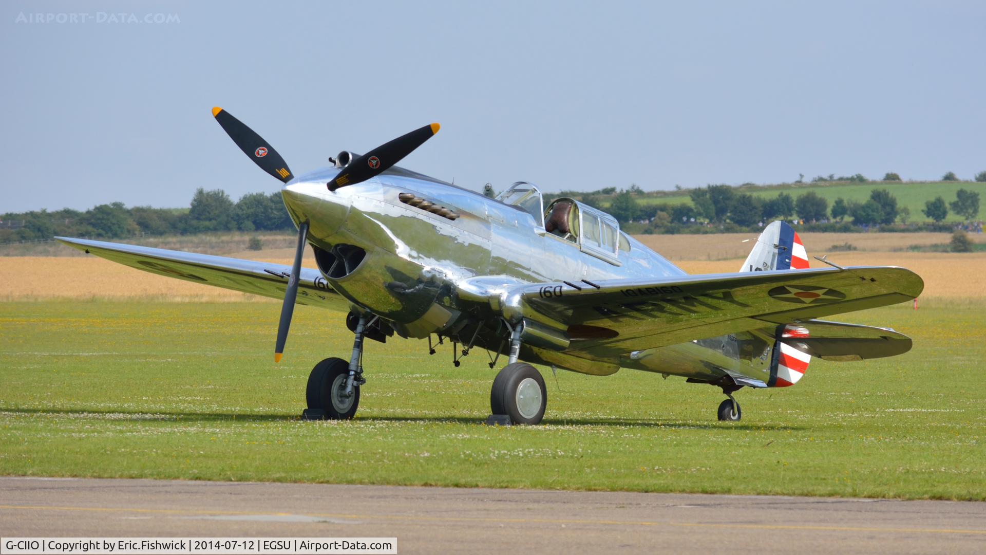 G-CIIO, 1941 Curtiss P-40C Warhawk C/N 16161, 3. G-CIIO at The Flying Legends Air Show, IWM Duxford. July,2014.
