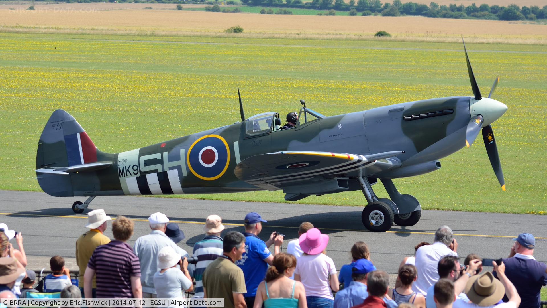 G-BRRA, 1942 Supermarine 361 Spitfire LF.IXc C/N CBAF.IX.8185, 5. G-BRRA at The Flying Legends Air Show, IWM Duxford. July,2014.