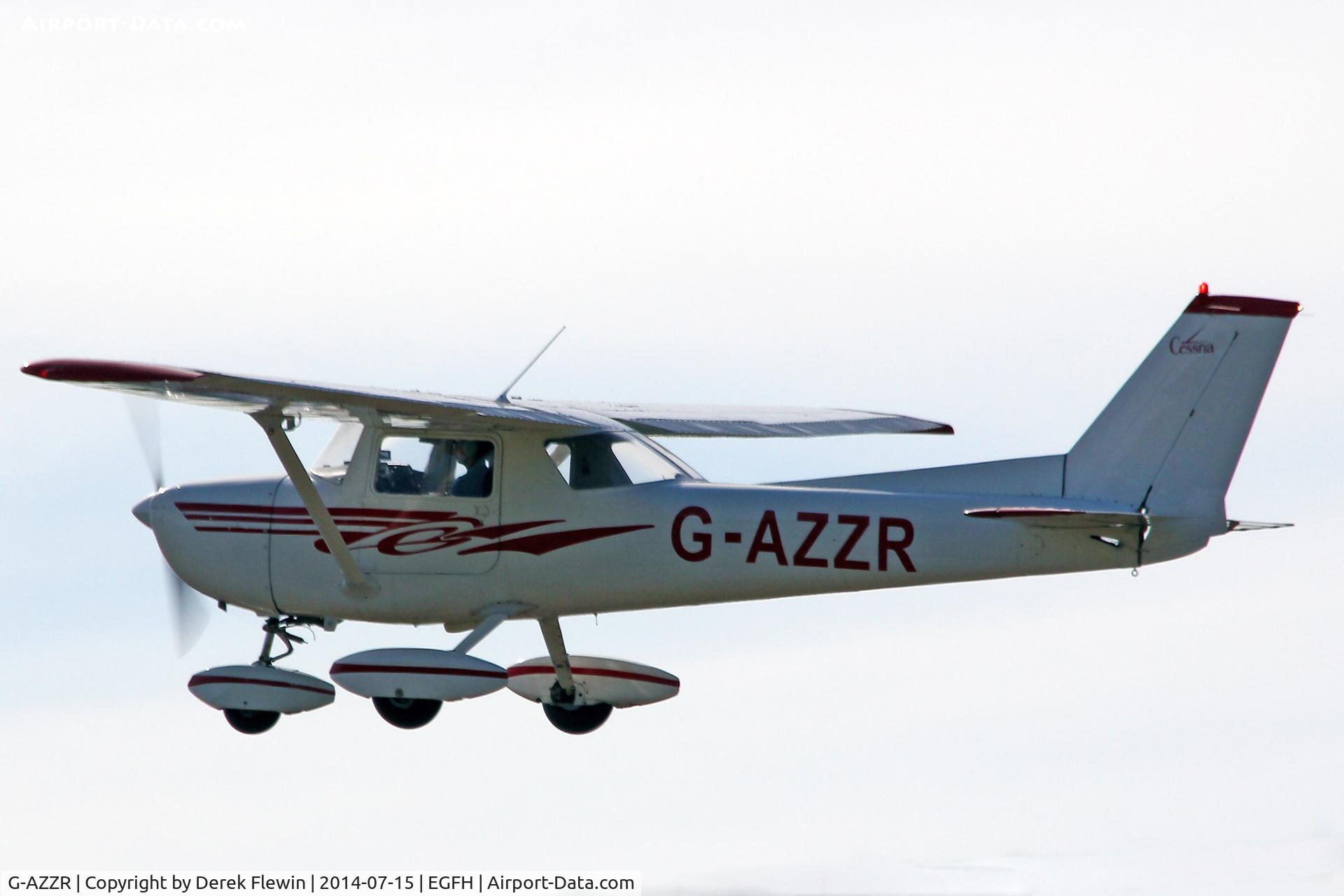 G-AZZR, 1971 Reims F150L C/N 0690, Visiting Reims F150L, seen departing runway 22 at EGFH, en-route Leicester Airport.