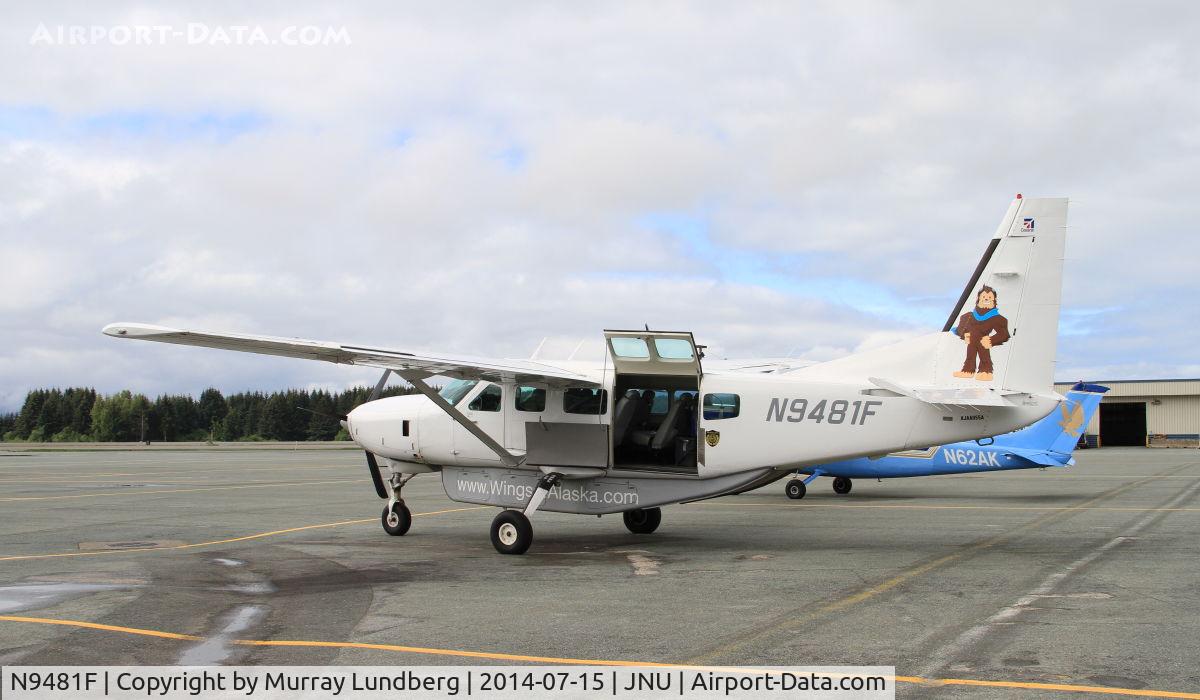 N9481F, 1985 Cessna 208 Caravan I C/N 20800070, On the ramp at Juneau, Alaska.