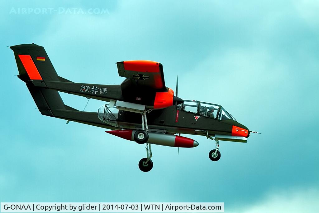 G-ONAA, 1971 North American OV-10B Bronco C/N 338-3, Bronco on finals