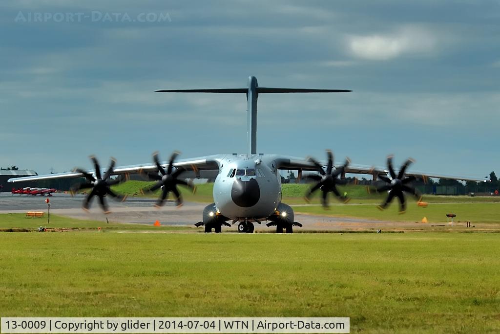 13-0009, 2013 Airbus A400M Atlas C/N 009, About to line up for departure