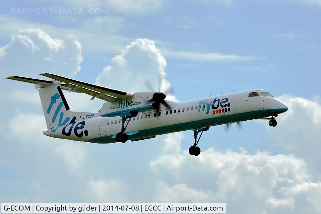 G-ECOM, 2008 De Havilland Canada DHC-8-402Q Dash 8 C/N 4233, finals