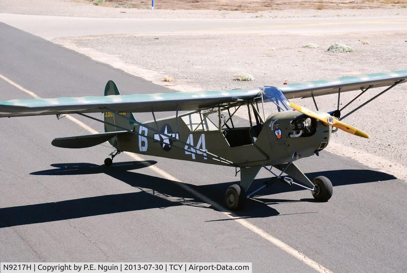 N9217H, 1944 Piper J3C-65 Cub C/N 11721, Restored to it's original 1944 L-4H configuration. Markings indicate 9th AAF, 30th Infantry Division.