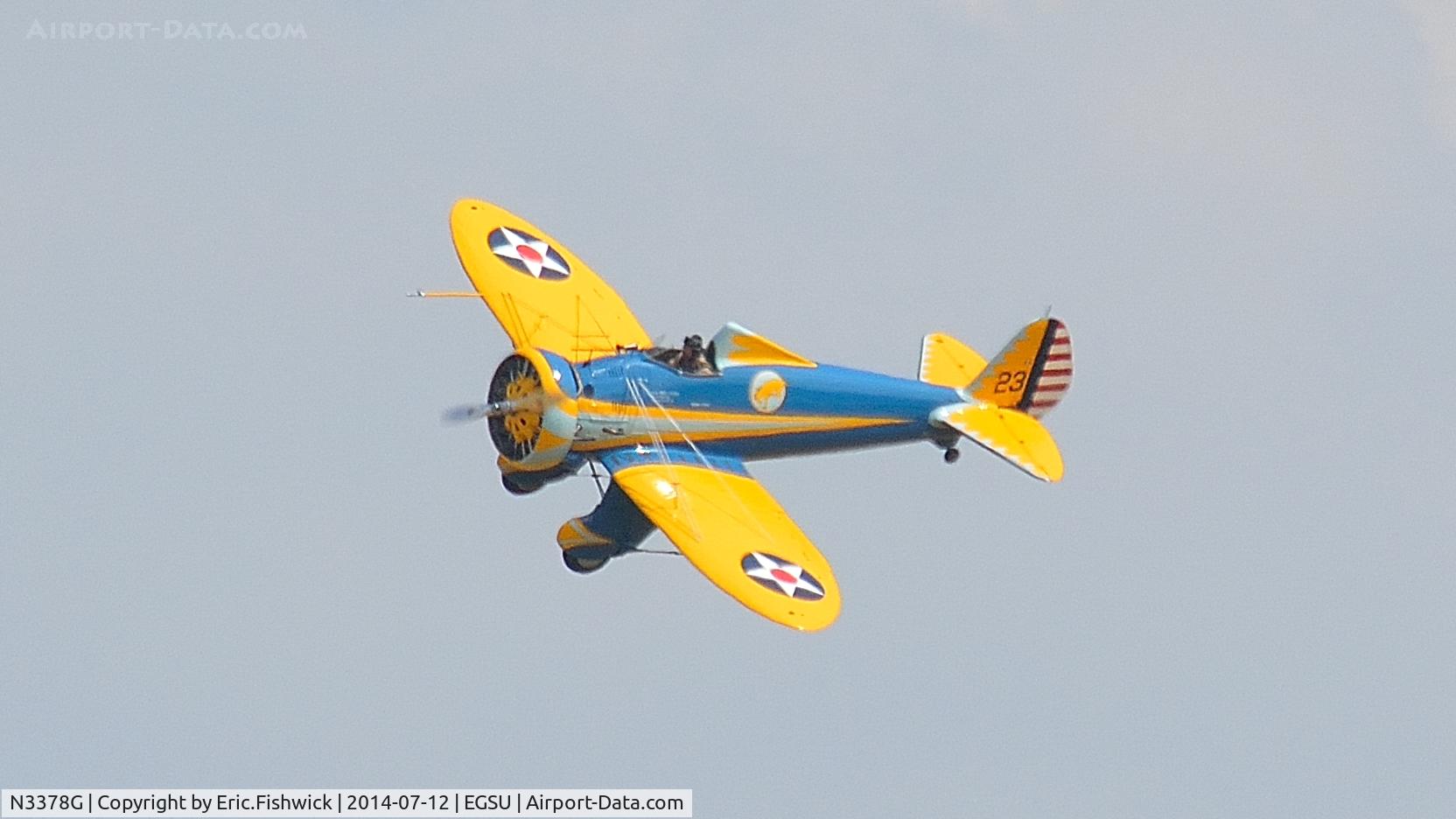 N3378G, 1933 Boeing P-26 Peashooter C/N 33123, 43. N3378G - at The Flying Legends Air Show, IWM Duxford. July,2014.