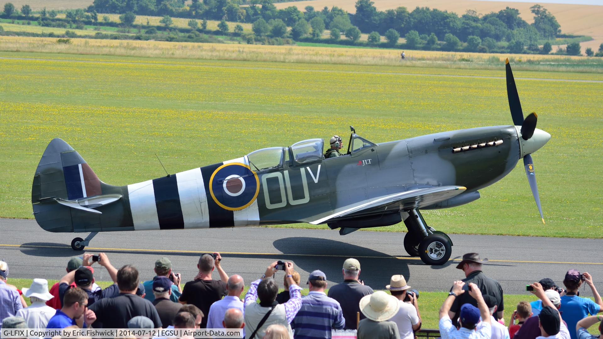 G-LFIX, 1944 Supermarine 509 Spitfire LF.IX (T.IX) C/N CBAF.8463, 5. G-LFIX at The Flying Legends Air Show, IWM Duxford. July,2014.