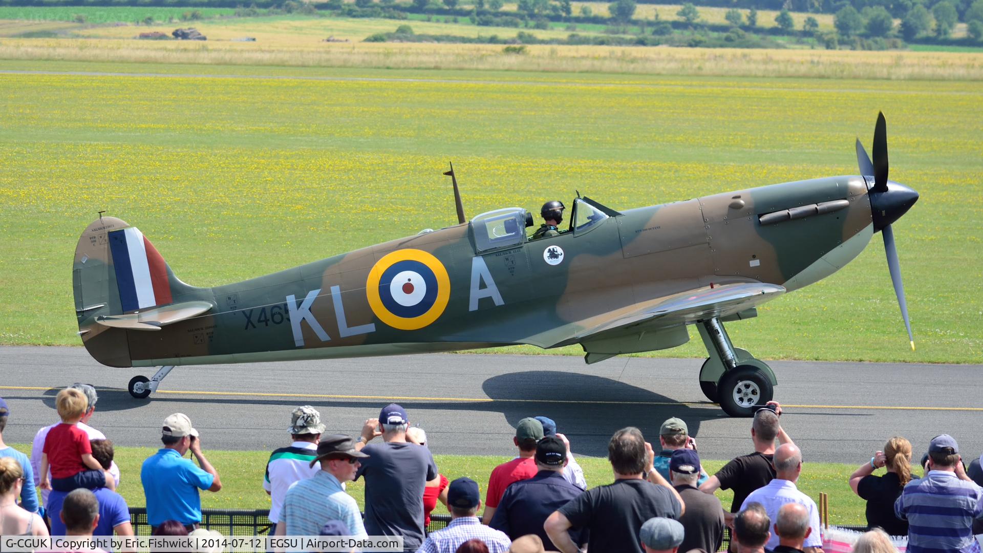 G-CGUK, 1940 Supermarine 300 Spitfire Mk1A C/N 6S-75531, 5. X4650 at The Flying Legends Air Show, IWM Duxford. July,2014.
