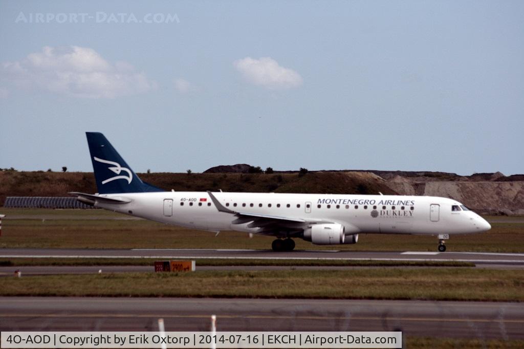 4O-AOD, 2014 Embraer 190LR (ERJ-190-100LR) C/N 19000665, 4O-AOD taking off on re 22R