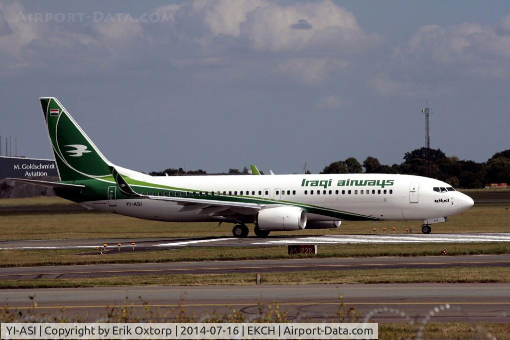 YI-ASI, 2014 Boeing 737-81Z C/N 40077, YI-ASI taking off rw 22R