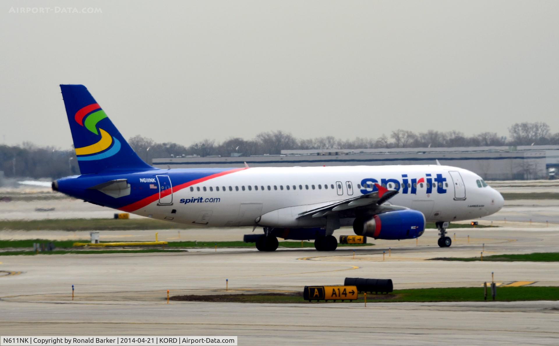 N611NK, 2011 Airbus A320-232 C/N 4996, Taxi O'Hare