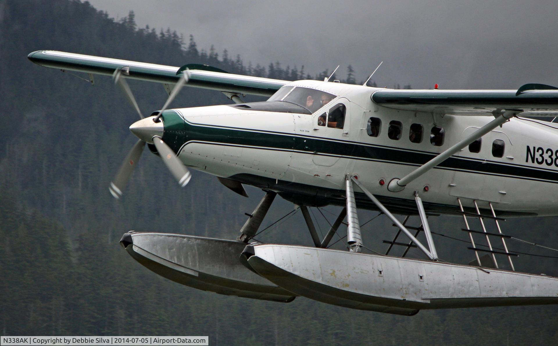 N338AK, 1958 De Havilland Canada DHC-3 Otter C/N 262, Taken while on cruise ship in Ketchikan AK July 5, 2014. Friendly pilot!