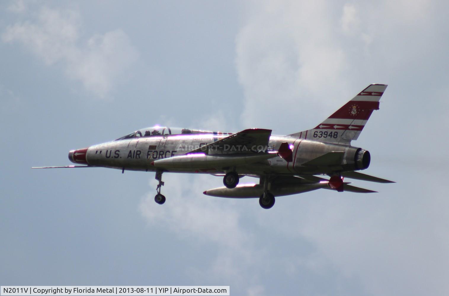 N2011V, 1958 North American F-100F Super Sabre C/N 243-224, F-100F Super Sabre at Thunder Over Michigan