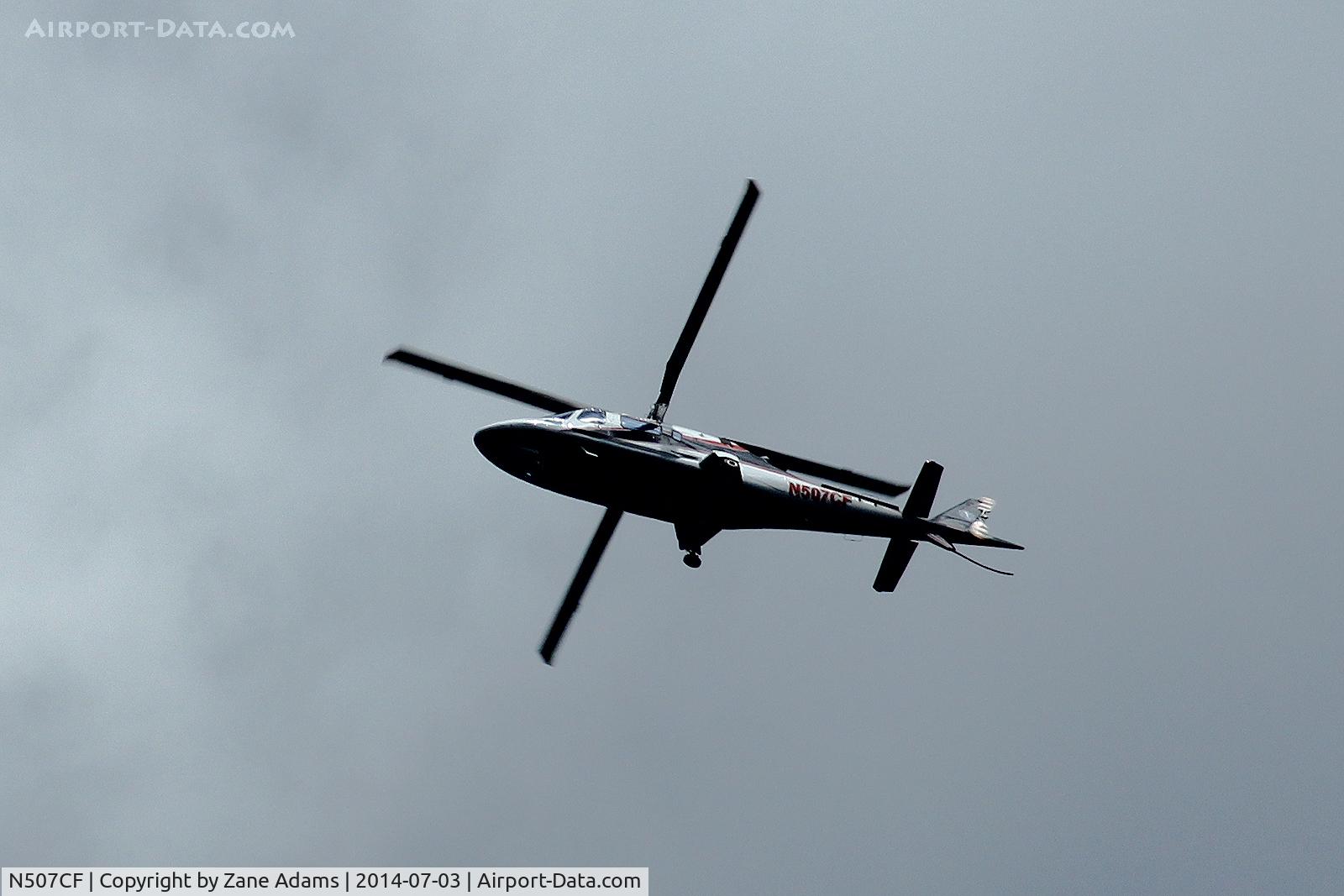 N507CF, 2000 Agusta A-109E Power C/N 11067, TriState Care Flight Aeromedical spotted over the Pecos River canyon - Horse back accident victim airlifted out of the Santa Fe National Forest
