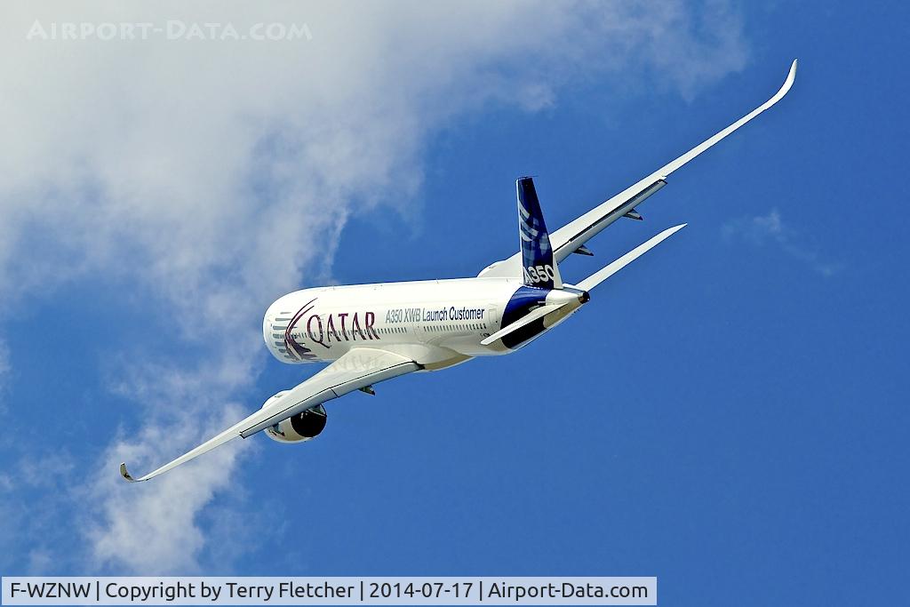 F-WZNW, 2013 Airbus A350-941 C/N 004, 2013 Airbus A350-941, c/n: 004 displays over the Rolls Royce factory in Derby